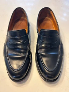 Allen Edmonds Randolph Herren Schwarz Leder Voll Streifen Penny Loafer Größe 11 D - Bild 1 von 16