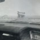 Vintage 1960 Black and White Photo Calico Ghost Town Arrow Sign Carriage Road