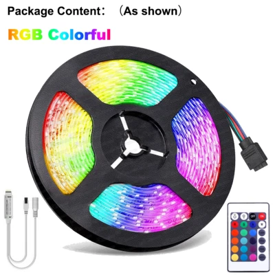 16.4FT RGB Waterproof LED Strip Light SMD Remote Fairy Lights Room TV Party Bar - Image 1 of 4