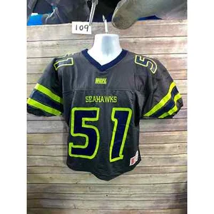 Seattle Seahawks  Jersey Youth XL #51 Short Sleeve Football Gray and Green - Picture 1 of 9