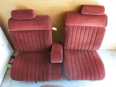 1978-1986 Chevy Pontiac Buick GM B Body Bench & Rear Red Seats TOP CONDITION!! Foto 1 de 4
