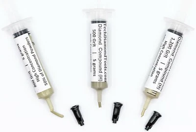 Kit de 3 jeringas de pasta de diamante 500 800 1200 grano x 5 gr (H) 50% concentración Foto 1 de 4