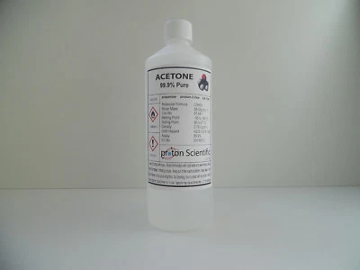 PROTON SCIENTIFIC Acetone 1 Litre 99.9% Pure ACS/Lab grade high Quality Nail varnish Remover