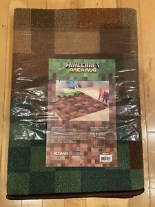 New Officially Licensed Mojang Minecraft Area Rug Grass Block Square 39 x 39"