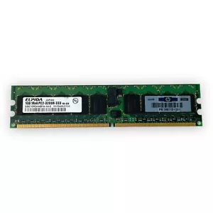 Genuine HP 2GB (2x1GB) 1Rx4 PC2-3200R 333 RAM 345113-051 DDR2 Elpida - Picture 1 of 5