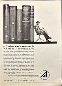 Corporación Aeroespacial Científica Ingenieros Ciencia Espacial De Colección Anuncio Impreso 1961 - Imagen 1 de 6