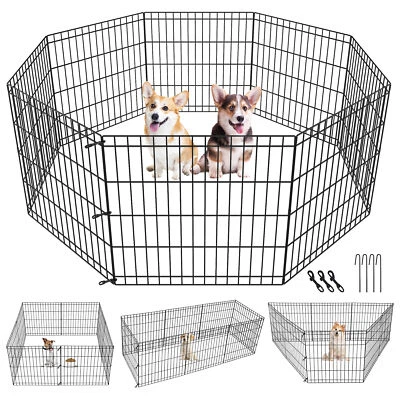 Valla para perros pequeños de 24 pulgadas para animales pequeños -8 paneles  Foto 1 de 4
