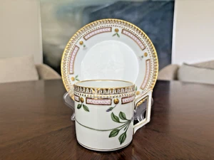 Royal Copenhagen FLORA DANICA Chocolate Cup & Saucer 3512 1st Quality MINT - Picture 1 of 14