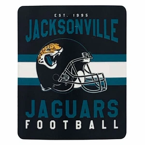 "Manta de lana negra y azul de los Jacksonville Jaguars de la NFL nuevo diseño 50"" x 60""" - Imagen 1 de 1