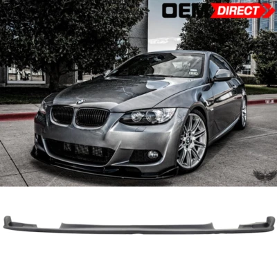 Fits 07-10 BMW E92 3-Series Pre Lci Mtech Msport H Style Front Bumper Lip - PU - Image 1 of 4