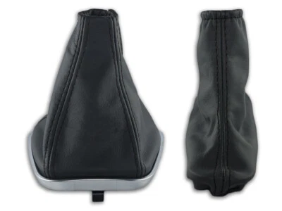 PARA ALFA ROMEO GIULIETTA CAMBIO DE MARCHAS + POLAINA FRENO PUNTADA CUERO NEGRO Foto 1 de 4