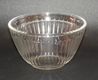 Pyrex Clear Ribbed Mixing Bowl 7401-S 3 Cup 750 ml Nesting Made in USA Vintage - Image 1 of 4