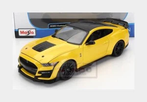 1:18 MAISTO Ford Usa Mustang Shelby Gt500 Coupe 2020 Yellow Black MI31452Y - Foto 1 di 2