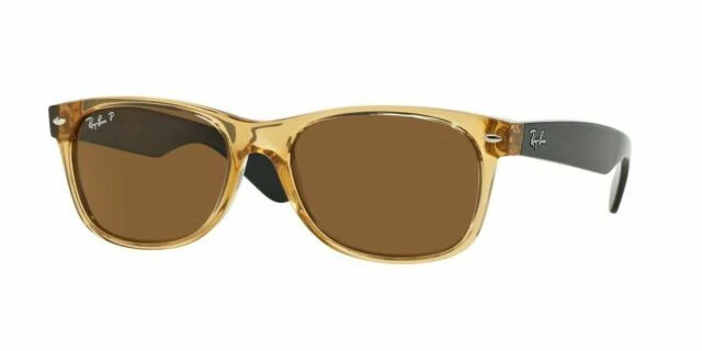 Ray-Ban RB2132 55mm 18 Wayfarer Polarized Men's Sunglasses - Honey/Black