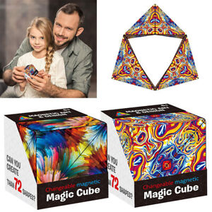 3D Variety Changeable Magnetic Magic Cube Hand Flip Puzzle Anti Stress Toys Gift