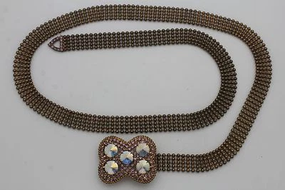 Cinturón vanguardista cintura alta cadera oxidado dorado metal cintura lavanda hebilla S M Foto 1 de 4