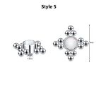 1 Pc Stainless Steel Micro Dermal Anchor Cz Hide In Skin Diver Piercing Jewelry
