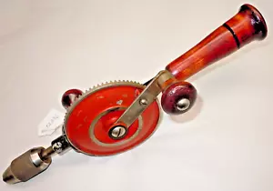 CRAFTSMAN No 107.1 Nice Vintage Hand Drill Bits Stored in Handle , 3/8" Cap. USA - Picture 1 of 7