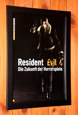 Resident Evil 4 Leon S. Kennedy Capcom Rare Small Promo Poster / Ad Page Framed. - Image 1 of 4