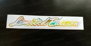 Limited Edition Gold Hologram Neo Chrome Custom Car Funny Novelty Sticker Decal - Picture 1 of 7