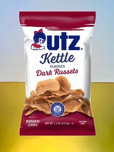 〽️ New Exclusive UTZ Kettle Dark Russets Brown Potato Chips 7.75 oz - Picture 1 of 2