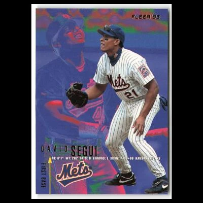 Tarjeta de béisbol David Segui #381 1995 Fleer New York Mets MLB casi nueva Foto 1 de 3