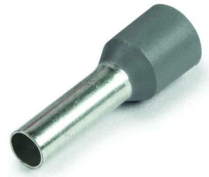 10x Aderendhülsen 4mm² isoliert Aderhülsen 4 mm2 Kabelhülsen mit Kragen grau - Bild 1 von 1