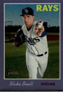 2019 Topps Heritage #THC-411 Blake Snell Chrome Purple Refractor - Picture 1 of 2