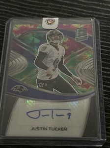 2021 Panini Spectra Signatures Celestial Prizm /35 Justin Tucker #SIG-JT Auto
