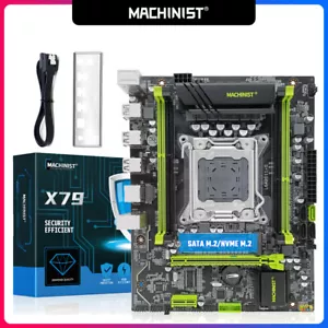 Placa madre X79-V282H LGA 2011 DDR3 NVME M.2 SATA 6 Gb/s Intel X79 para Xeon E5 V2 - Imagen 1 de 12