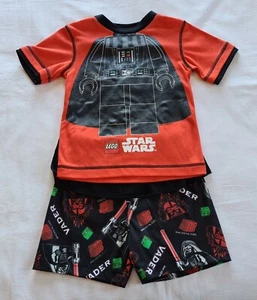 Lego Star Wars Darth Vader Boys Red Black Printed Pyjama Set + Cape Size 3 New - Picture 1 of 5