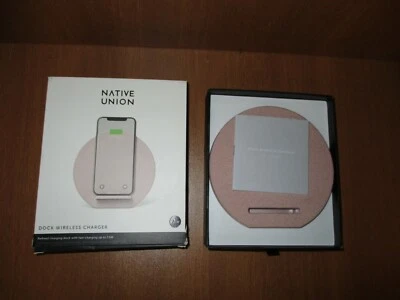 NATIVE UN ION, DOCK WIRELESS CHARGER 7.5w PINK, PART#87820519, NEW OPEN BOX - Image 1 of 4