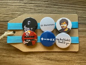 Ed Sheeran - Button Pin Badge Set - The Mathematics Tour, Music, Pop, Guitar - Picture 1 of 3
