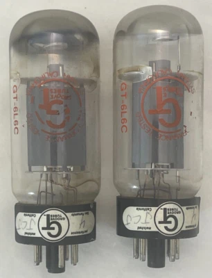 Tubos ranurados GT-6L6C tubos de vacío lote de 2 probados buenos/débiles Foto 1 de 4