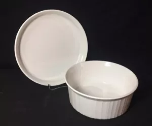 Corning Ware padella per quiche bianca francese F-3-B e piatto casseruola F-1-B - Foto 1 di 12