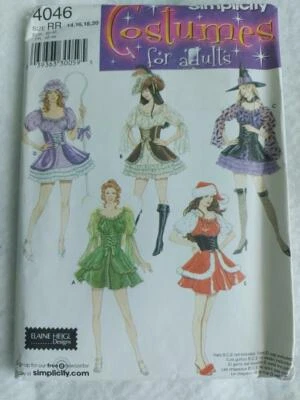 Simplicity 4046  Misses' Multiple Outfits Costume Pattern Sz 6-12, 14-20 - Image 1 of 4