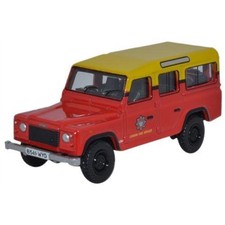 OXFORD DIECAST 1/76 LAND ROVER DEFENDER STATION WAGON LONDON FIRE BRIGADE