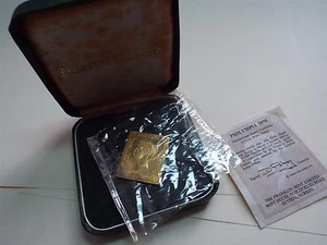 Philympia London 1970 Gold Plated Stamp Postage One Penny with COA and Box - Picture 1 of 5