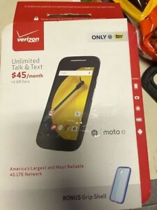New Motorola Moto E Verizon Andriod Smart Phone Black 8gb Smart Phone