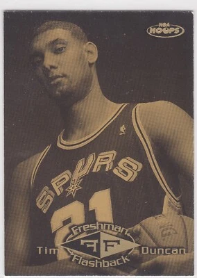 1998-99 NBA Hoops Freshman Flashbacks #1 Tim Duncan /1000 Damaged Corner (T15) - Image 1 of 2