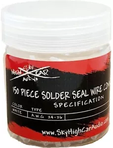 Conectores de alambre de sello de soldadura SHCA blancos 24-26 AWG 150 piezas - Imagen 1 de 2