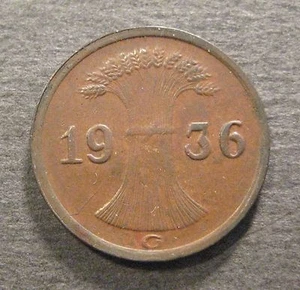 1936 G  Germany Reichspfennig - Third Reich - Scarce - * No Reserve * - (S712) - Picture 1 of 2