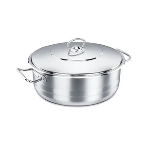 Korkmaz Edelstahl Dutch Oven flach mit Deckel - Bild 1 von 4