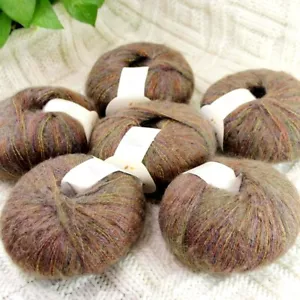 Sale New 6BallsX50g Luxury Fancy Soft Lace Mohair Rugs Hand Knit Crochet Yarn 08 - Picture 1 of 12