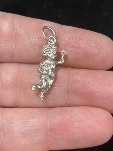 Vintage silver cherub Charm/pendant With Gift Pouch. - Picture 1 of 2