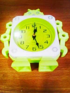 Alarm Clock Cute Square Battery Bedside Desk Quiet Low Noise Portable Home Decor - Picture 1 of 8