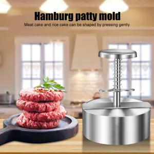 Hamburger Meat Beef Press Stainless Steel Detachable Non-Stick BBQ Patty Maker - Bild 1 von 8