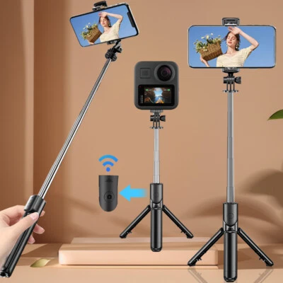 Trípode Selfie Stick 26 pulgadas Bluetooth remoto portátil para iPhone y Android Foto 1 de 4