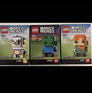 LEGO Minecraft Brickheadz Collection: Alex 40624, Llama 40625, Zombie 40626 - Picture 1 of 1