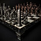Ensemble d'échecs ​Cléopâtre pièces d'échecs antiques marbre bois échiquier idées cadeaux